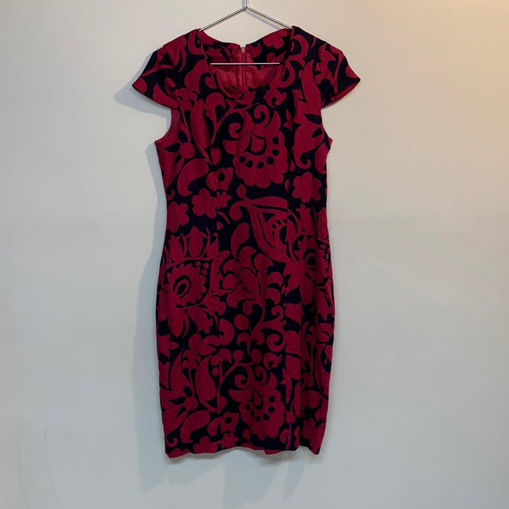 Talbots brand dress size 8 pink/ navy blue color
